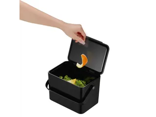 Afvalbak Deco Food Waste Caddy 4 Liter Zwart - 7