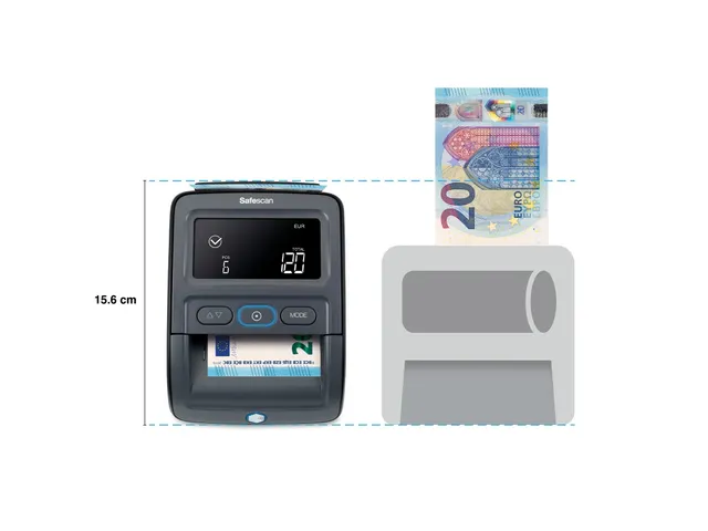 Valsgeld detector Safescan 155-S G2 met stacker en batterij