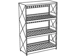 Stellingcontainer Gevaarlijke Stoffen Max. 12X200L Vaten Liggend
