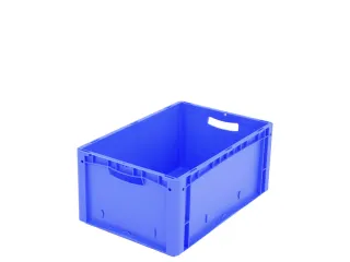 Euronorm Stapelkrat 270x600x400mm Wanden/bodem Gesloten Blauw 55l - 1