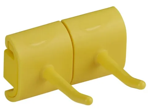 Vikan Hygiene Dubbele Haak voor Hi-Flex Wandhouder Geel