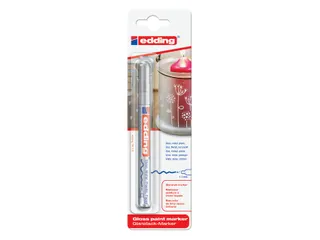 Viltstift edding 751 lakmarker rond zilver 1-2mm blister - 1