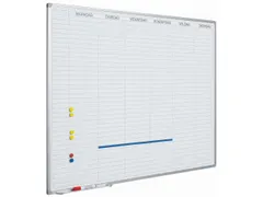 Planbord 90x120cm Softline profiel 8mm Werkdagen NL incl. dagenstrook