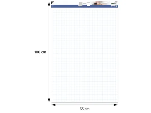 Flipoverpapier Kangaro blanco/ruit 65x100cm microperforatie 50vel doos