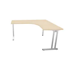 bureau in vrije vorm,HxBxD 740x1600x1400mm,vrije vorm,NE-esdoorn