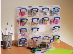 Muurkubus met 16 Boxen 0,3 Liter Transparant