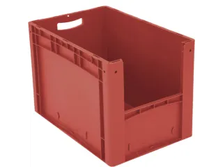 Euronorm Stapelkrat M. Grijpopening Pp 420x600x400mm Rood - 2