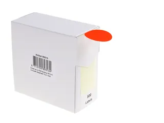 Etiket Rillprint 35mm 500st op rol fluor rood - 2