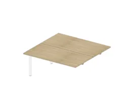 aanbouwtafel,v. benchtafel m. 4-voet,HxBxD 730x1600x1600mm,blad eiken