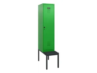 locker met bank,HxBxD 1950x400x815mm,1vak,vak B 400mm,draaigrendel - 2