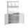 lessenaarkast achterwand 2000x1050x550mm 2 legbord/1lade/plank RAL7035