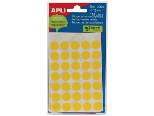 Apli Ronde Etiketten Ø13mm Geel