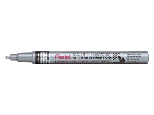 viltstift Pentel MSP10 ronde punt 1.5mm zilver