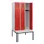 locker met bank,HxBxD 1950x900x815mm,3vak,vak B 300mm,draaigrendel