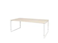 Domino Plus Vergadertafel Hoogte Instelbaar 200x100 Robson Eiken Wit