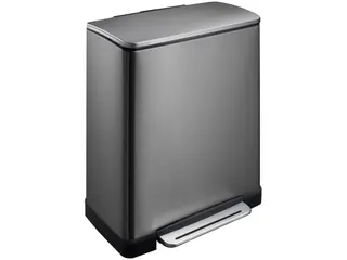 E-Cube recycling pedaalemmer 28+18 Liter Zwart Staal - 1