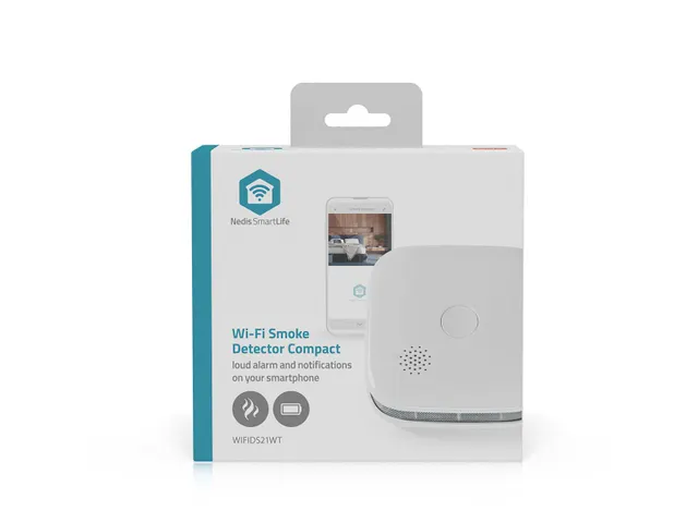 Rookmelder Nedis Smartlife Wifi 10 jaar sensor wit