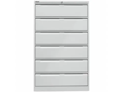 fichekast,HxBxD 1321x800x622mm,drie banen,6lade(n),romp lichtgrijs