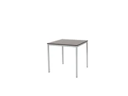 Domino Basic Tafel Vaste Hoogte 800x800mm Logan Eiken 25mm Alu 4-Poots