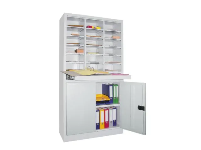 Armoire De Tri Courrier Hxlxp 1950X1000X400Mm 3X6Cases Ral7035 Façade