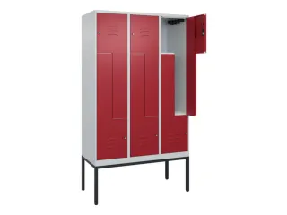 Z-garderobekast,HxBxD 2120x1200x500mm,vak B 200/400mm,cil.-slot - 2