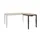 Bureau Linesto N4 aanbouwtafel 80x60cm honey castello 25mm zwart