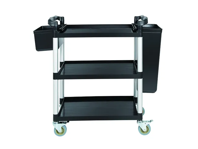 Serveerwagen Vogue polypropyleen klein 130kg 95x82.5 cm zwart