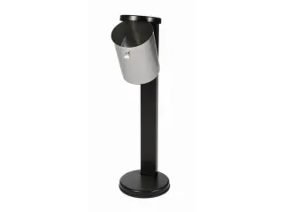 Staande asbak,H 825mm,staal,romp nieuw zilver - 3
