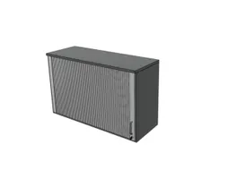opzetkast,v. roldeurkast,HxBxD 740x1200x445mm,roldeur,MS-donkergrijs