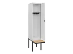 locker met bank,HxBxD 1950x400x815mm,1vak,vak B 400mm,cilinderslot