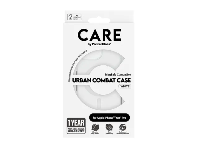 PanzerGlass CARE by Urban Combat Case Transparent w. White MagSa