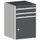 ladekast HxBxD 900x650x525mm 3laden RAL7035 front RAL7016