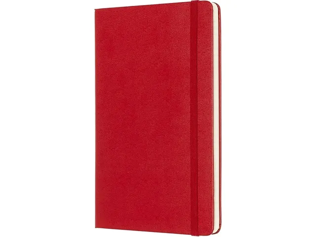 Notitieboek Moleskine large 130x210mm lijn hard cover scarlet red