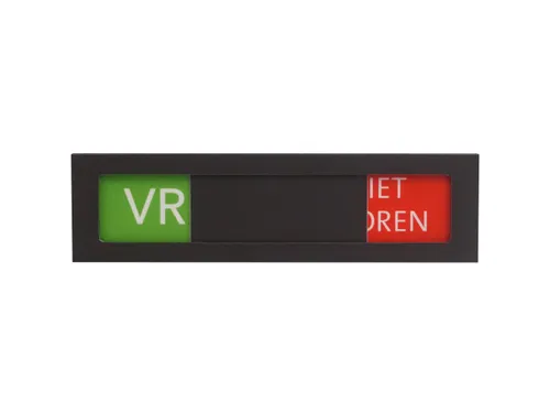 Premium Schuifbord Zwart Niet Storen Groen Rood 150x40mm