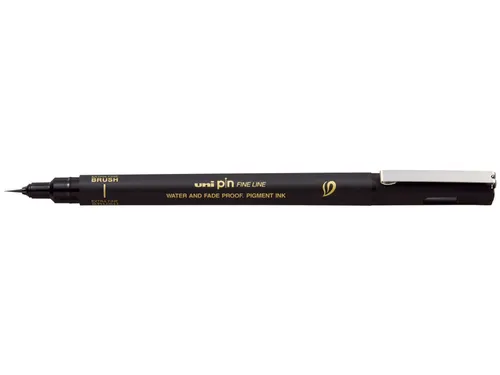 Fineliner Uni-ball Pin brush EF zwart