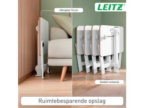 Zit-Sta bureau Leitz ergo compact inklapbaar 460x740x650mm wit