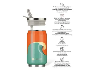 Thermosbeker Les Artistes Paris blik 280ml Wave met rietje - 2