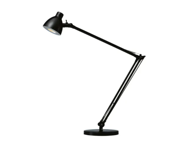 LED-bureaulamp warmwit F kop/arm kantelbaar arm L 840mm Zwart