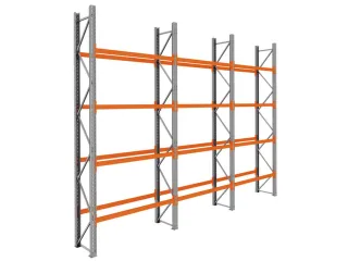 palletstelling,basis+2xaanbouw,HxBxD 4620x5875x750mm,vakl. 3000kg - 1