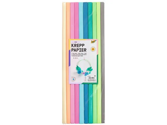 Crêpepapier Folia 50x200cm 10 rollen trendkleuren
