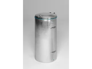 Afvalverzamelaar 120 liter HxØ 980x500mm Met Deur Staal Verzinkt - 1