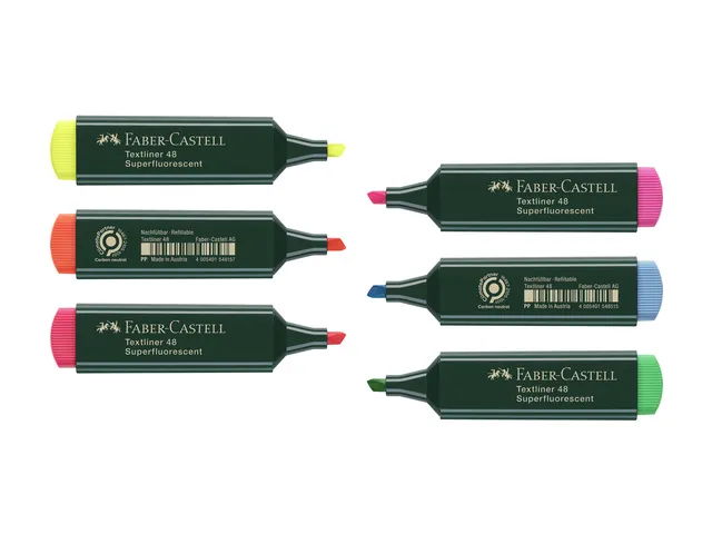 Markeerstift Faber-Castell neon 48 rood