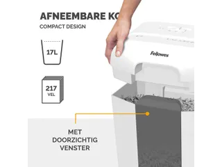 Papiervernietiger Fellowes LX50 4x37mm wit - 10