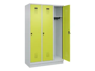 locker,HxBxD 1950x1200x500mm,3vak,vak B 400mm,draaigrendel,sokkel - 2