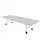 klaptafel,HxBxD 750x3200x1200mm,hoekig,4voeten wit,ovale buis