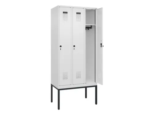 locker,HxBxD 2120x900x500mm,3vak,vak B 300mm,draaigrendel