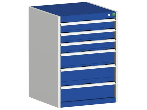 ladekast HxBxD 900x650x650mm 6laden romp RAL7035 front RAL5010