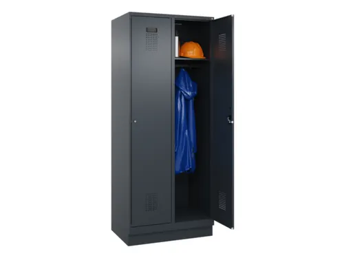 locker,HxBxD 1950x800x500mm,2vak,vak B 400mm,cil.-slot,sokkel
