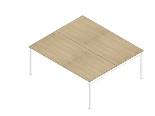 In hoogte verstelbare benchtafel,HxBxD 680-760x1800x1600mm,blad eiken