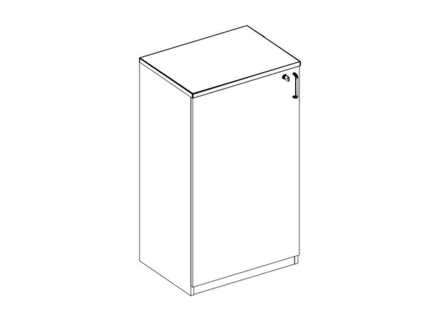 kantoorkast,HxBxD 825x600x445mm,MP-lichtgrijs